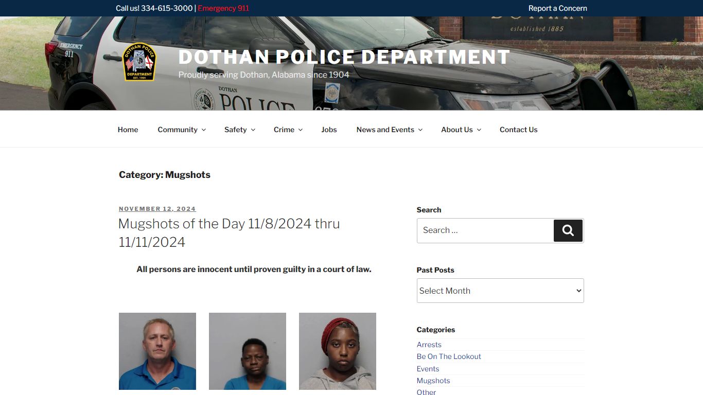 Mugshots – Dothan Police Department